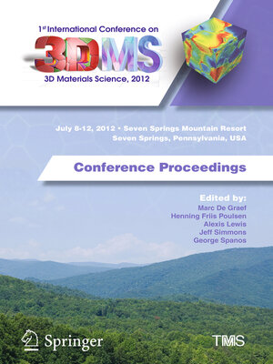 cover image of 1st International Conference on 3D Materials Science, 2012